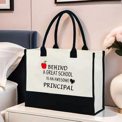 Printed Canvas Tote Bag