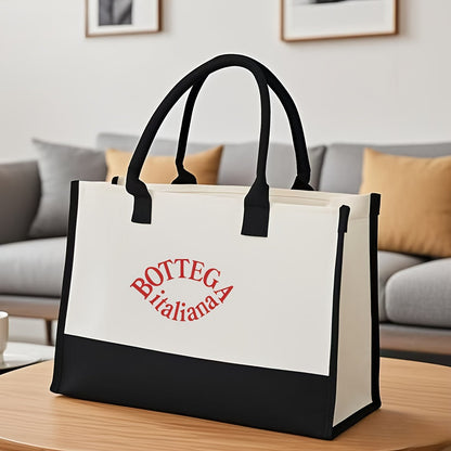 Printed Canvas Tote Bag