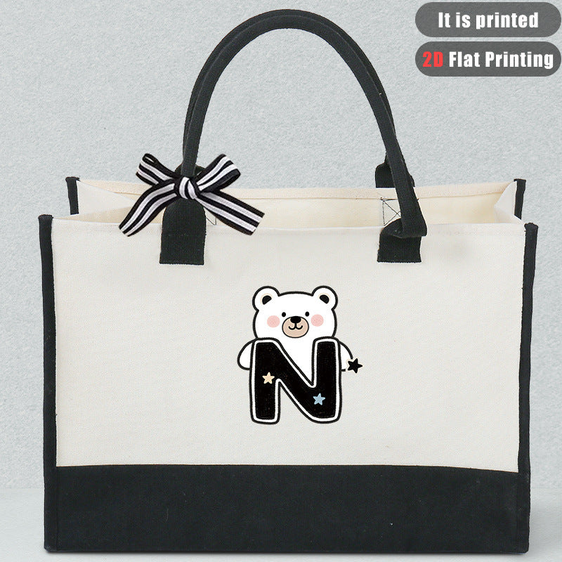 Printed Canvas Tote Bag