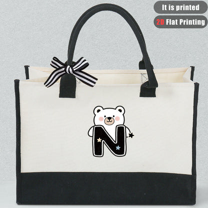 Printed Canvas Tote Bag