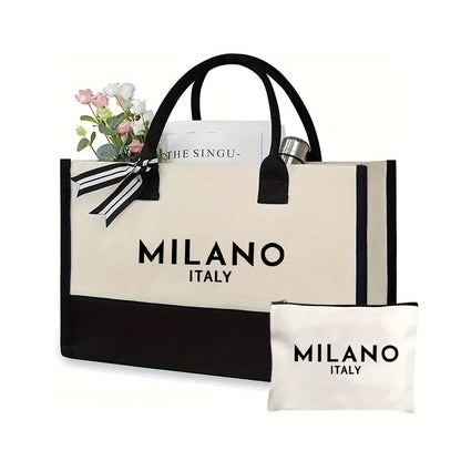 Printed Canvas Tote Bag