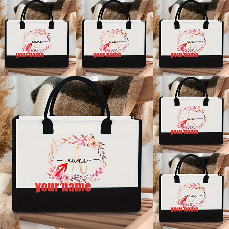 Printed Canvas Tote Bag