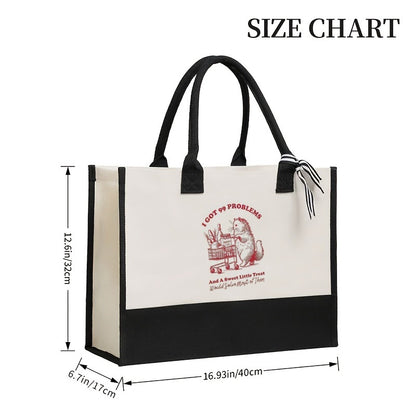 Printed Canvas Tote Bag