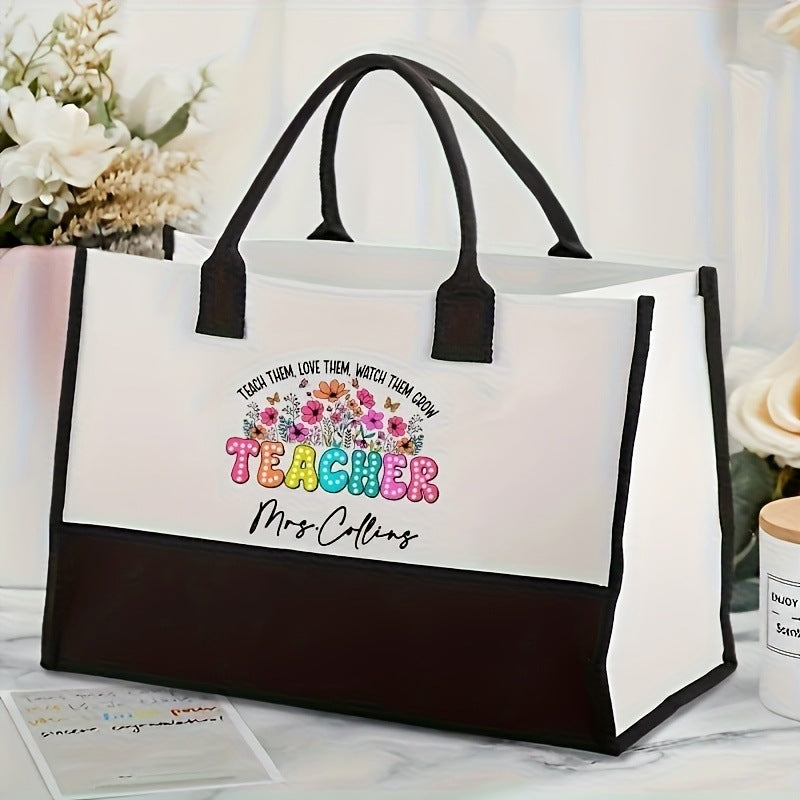 Printed Canvas Tote Bag