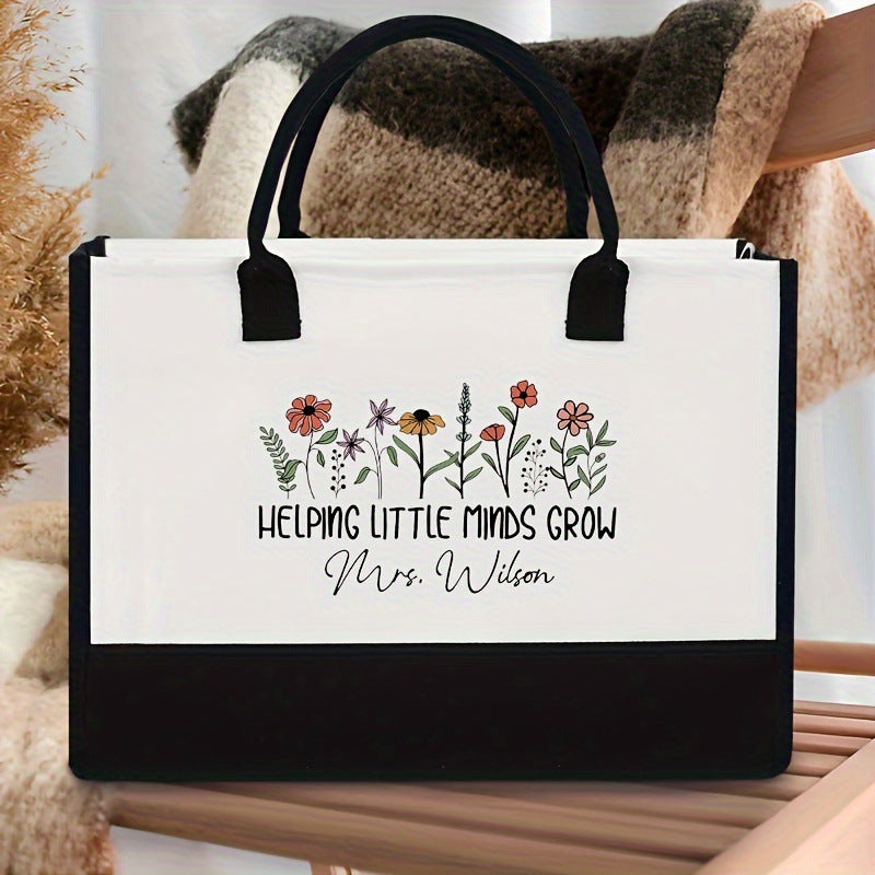 Printed Canvas Tote Bag