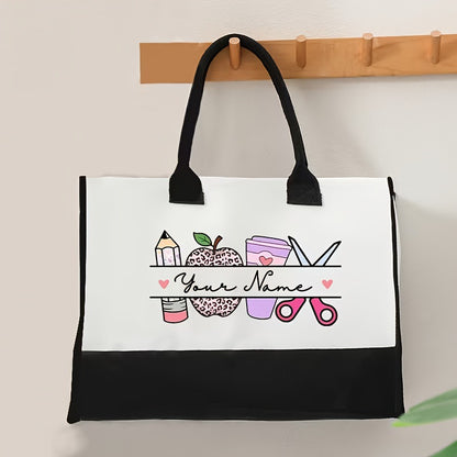 Printed Canvas Tote Bag