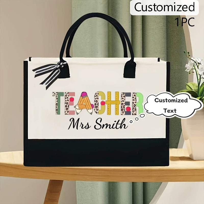 Printed Canvas Tote Bag