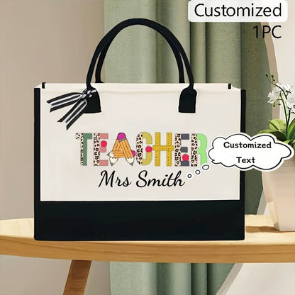 Printed Canvas Tote Bag