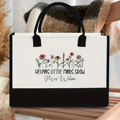 Printed Canvas Tote Bag