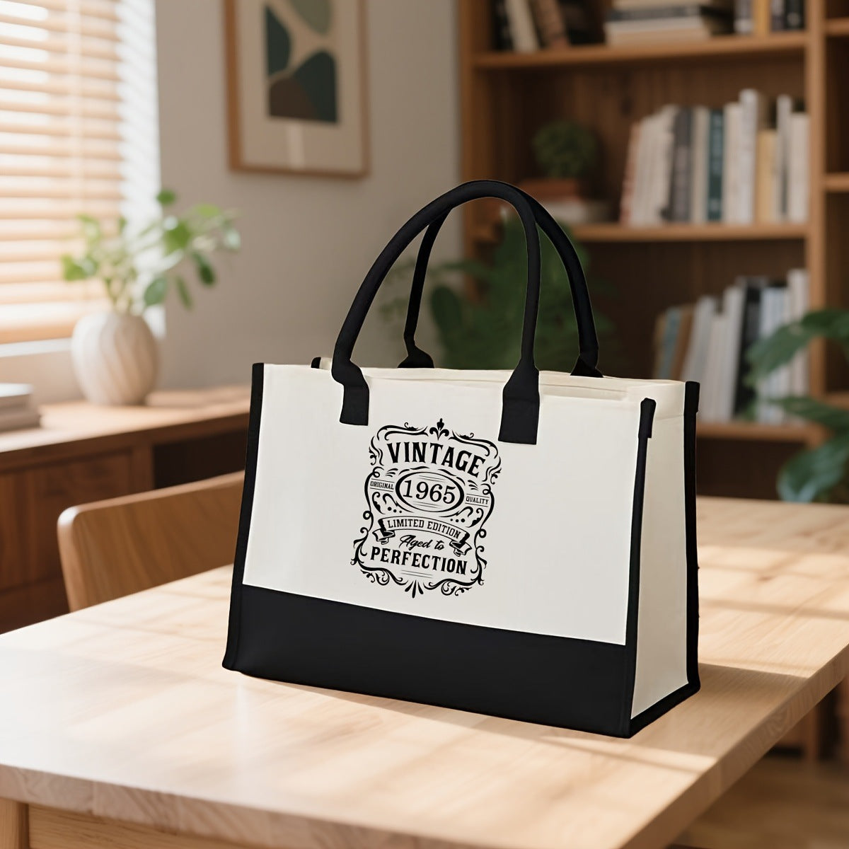 Printed Canvas Tote Bag