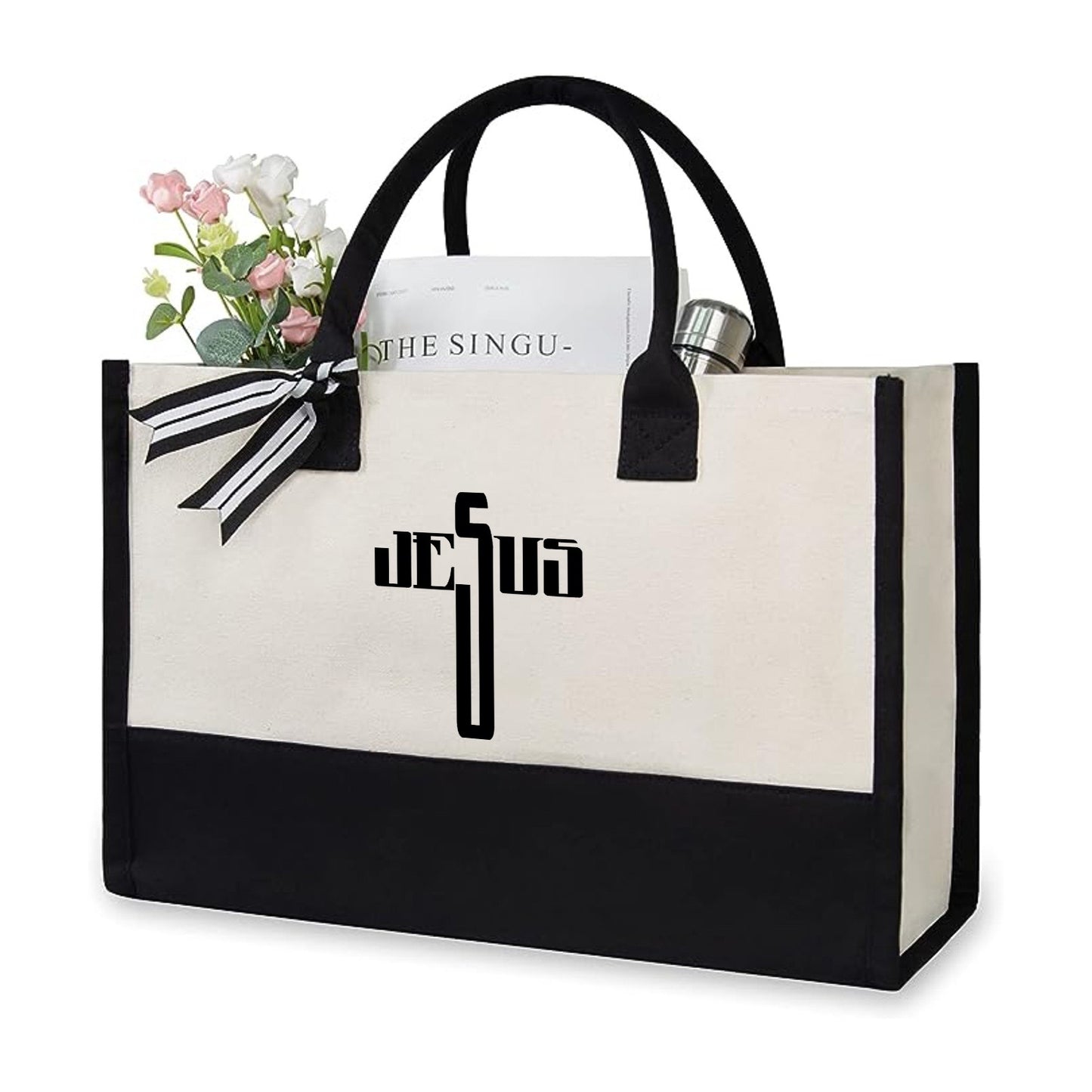 Printed Canvas Tote Bag
