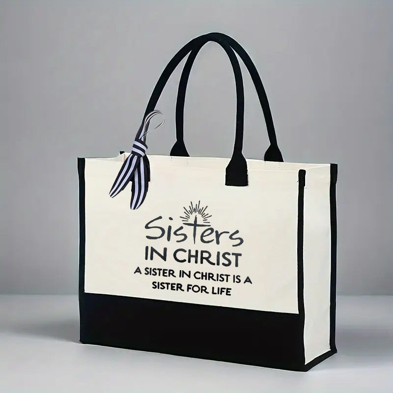 Printed Canvas Tote Bag