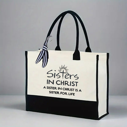 Printed Canvas Tote Bag