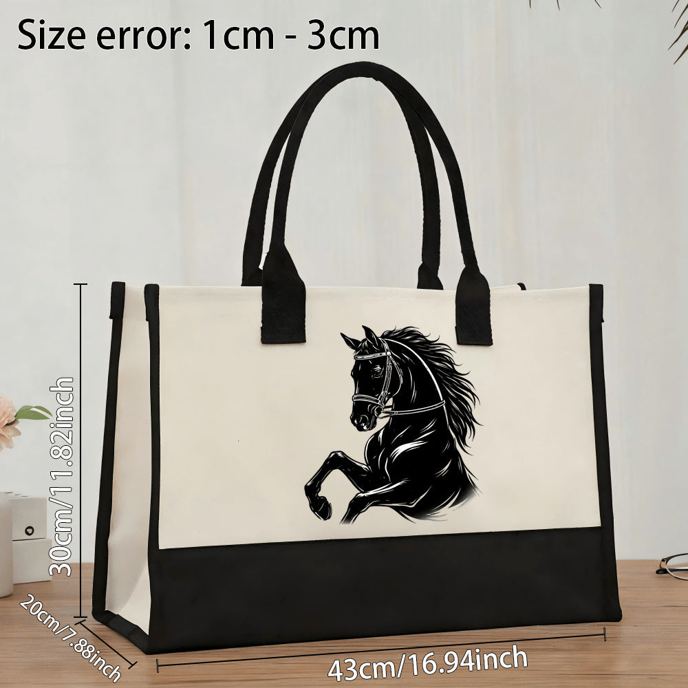 Printed Canvas Tote Bag