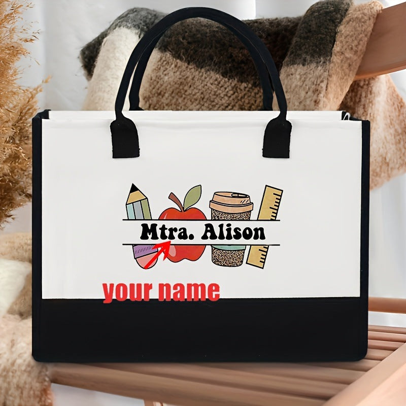 Printed Canvas Tote Bag