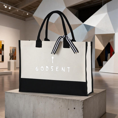 Printed Canvas Tote Bag