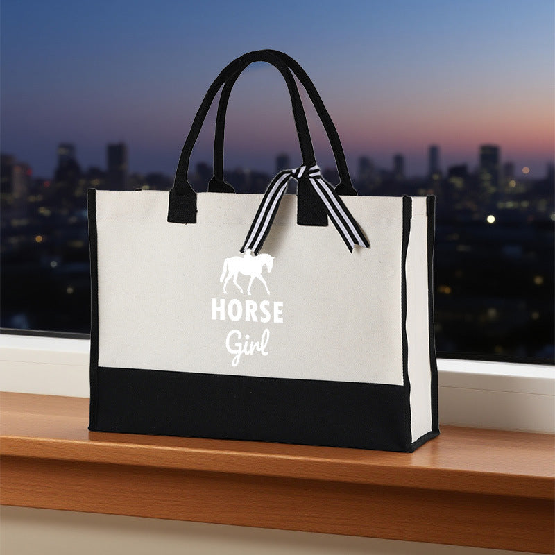 Printed Canvas Tote Bag