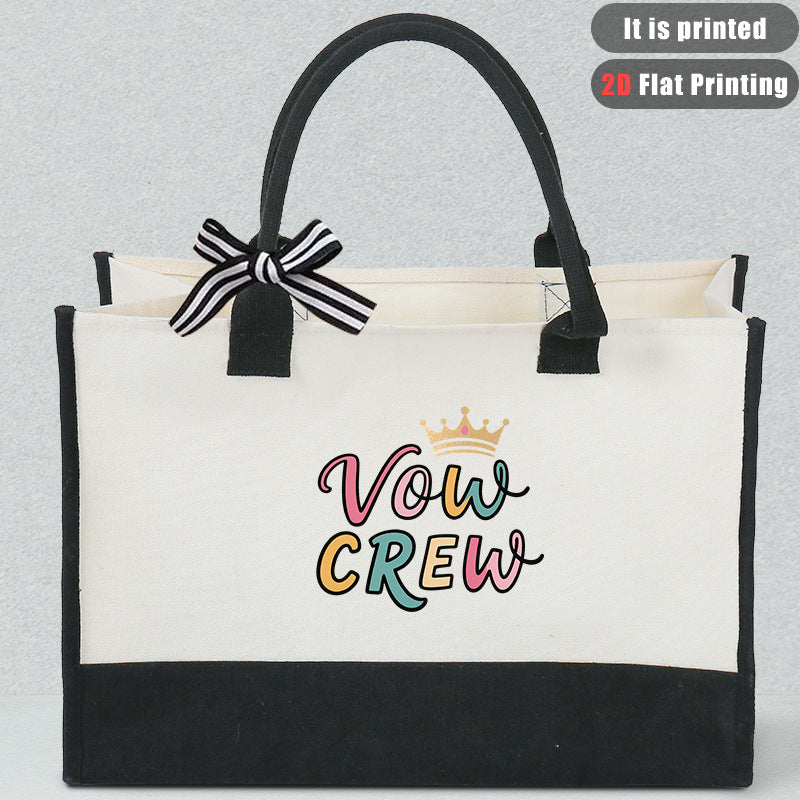 Printed Canvas Tote Bag