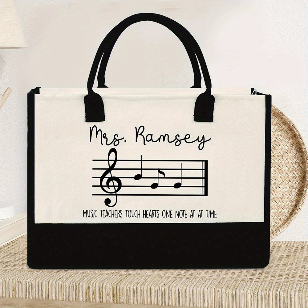 Printed Canvas Tote Bag