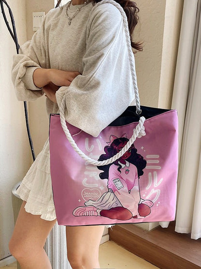 Printed Canvas Tote Bag