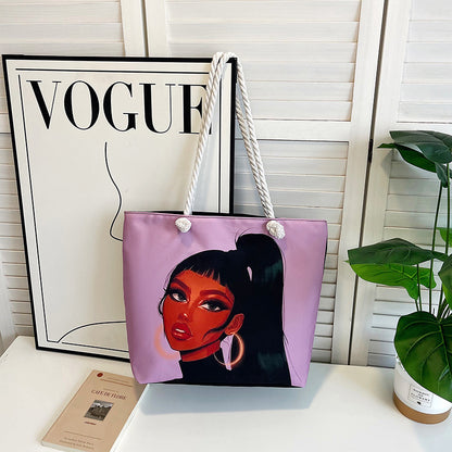Printed Canvas Tote Bag