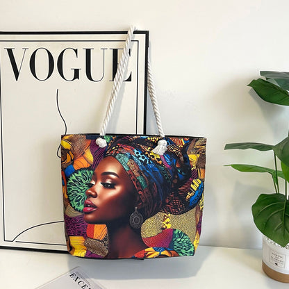 Printed Canvas Tote Bag