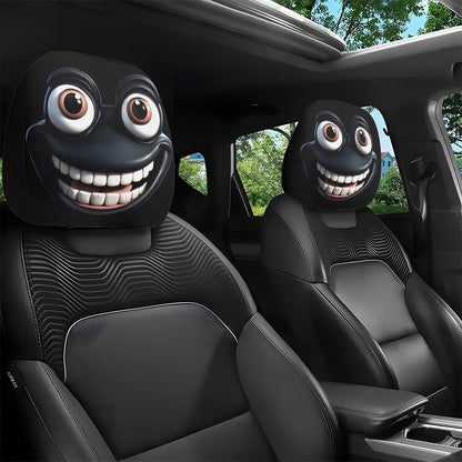 Printed Car Headrest Cover Set