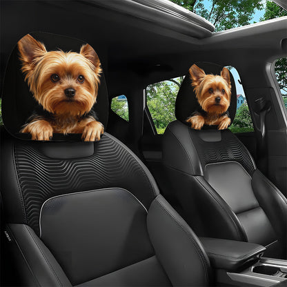 Printed Car Headrest Cover Set