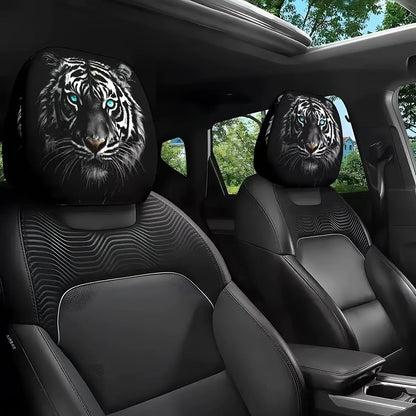 Printed Car Headrest Cover Set
