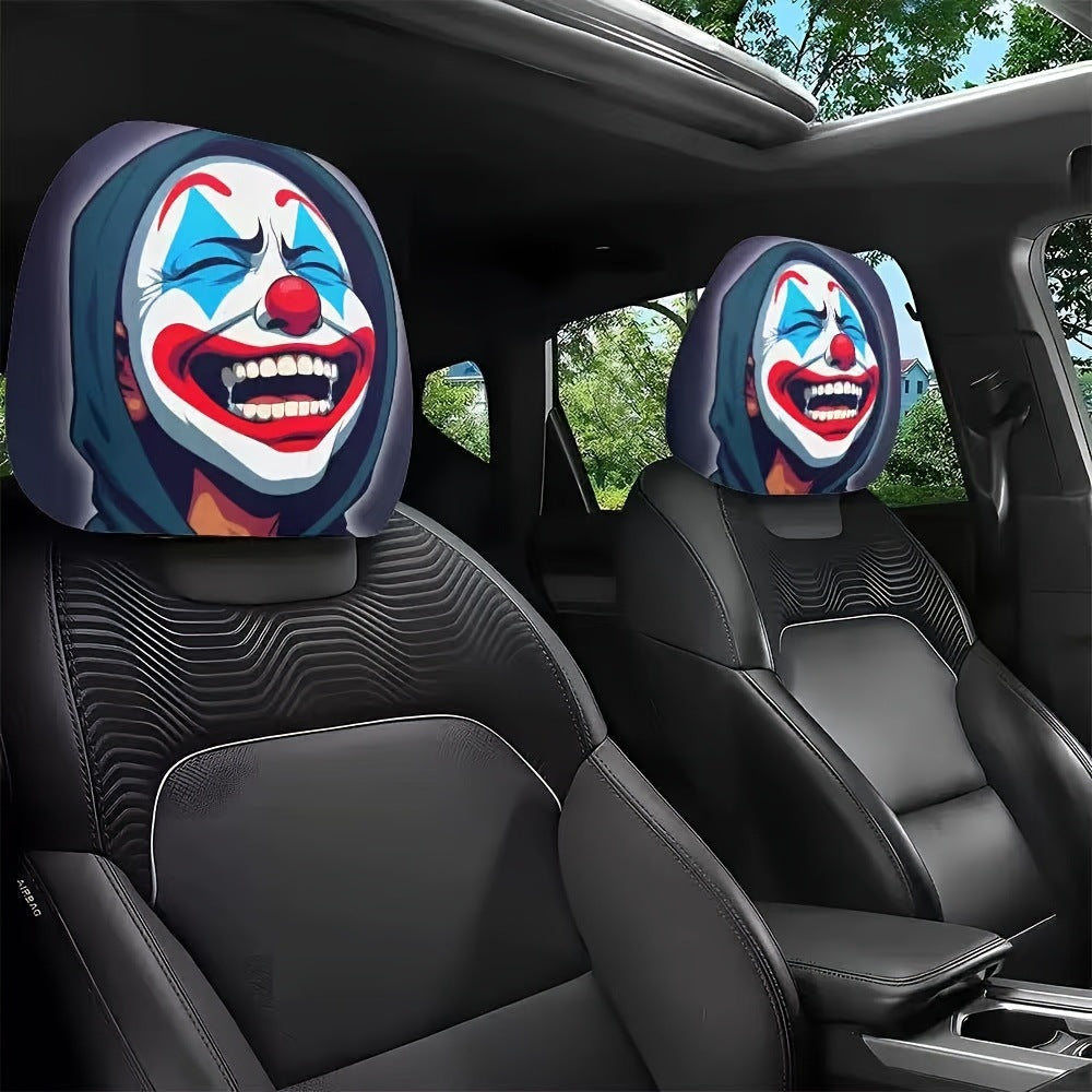 Printed Car Headrest Cover Set