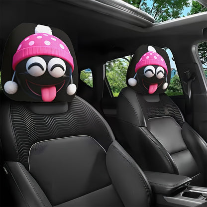 Printed Car Headrest Cover Set