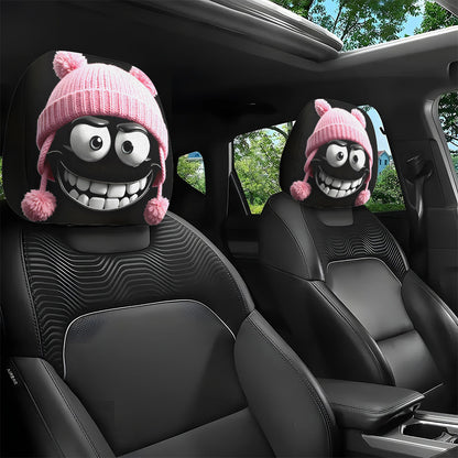 Printed Car Headrest Cover Set
