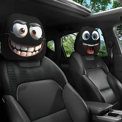 Printed Car Headrest Cover Set