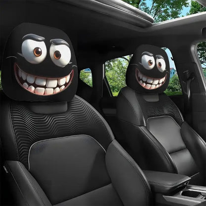 Printed Car Headrest Cover Set