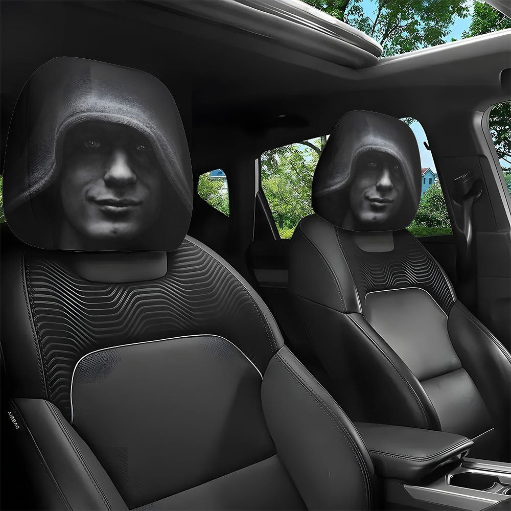 Printed Car Headrest Cover Set