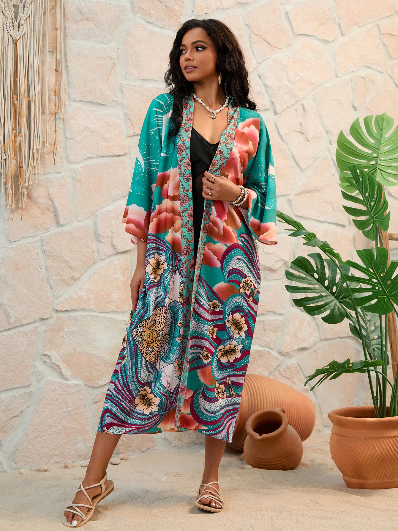 Printed Cardigan