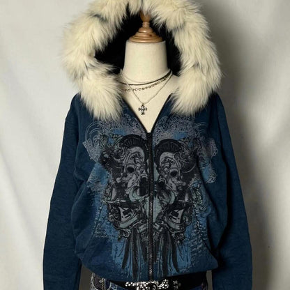 Printed cardigan jacket