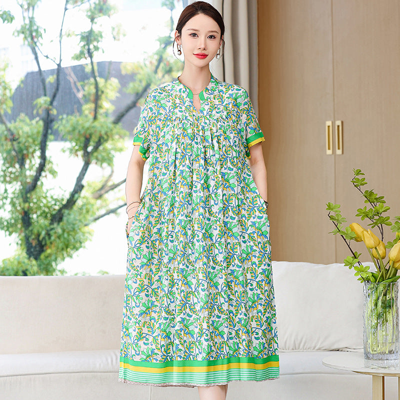 Printed cotton dress