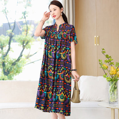 Printed cotton dress