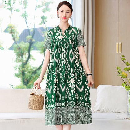 Printed cotton dress