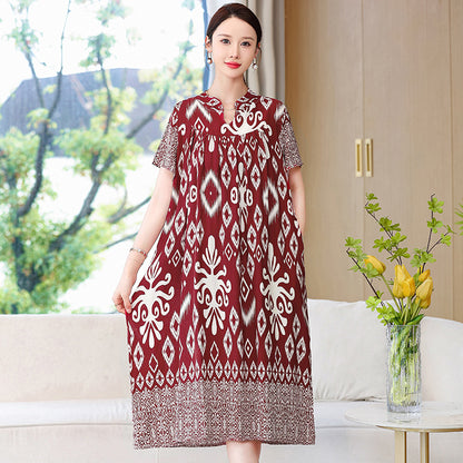 Printed cotton dress