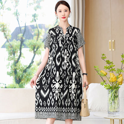 Printed cotton dress