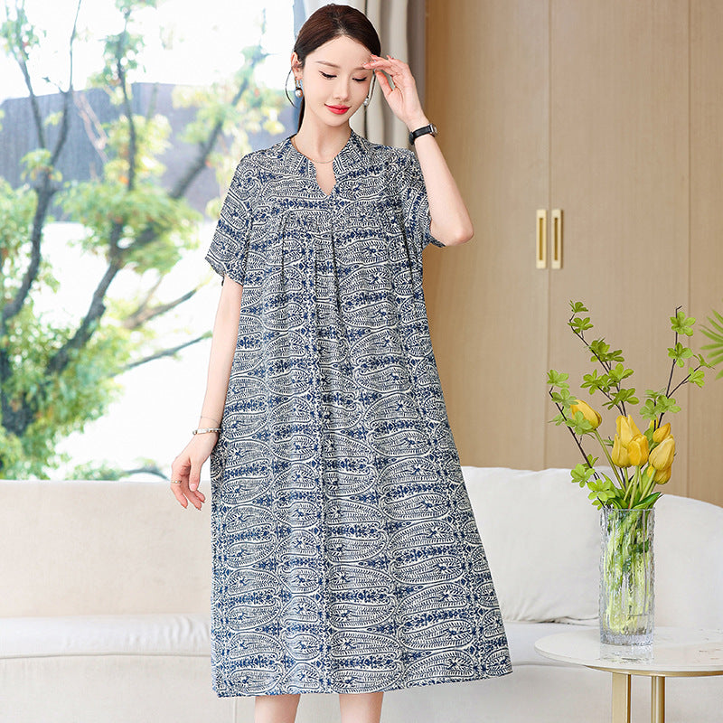 Printed cotton dress