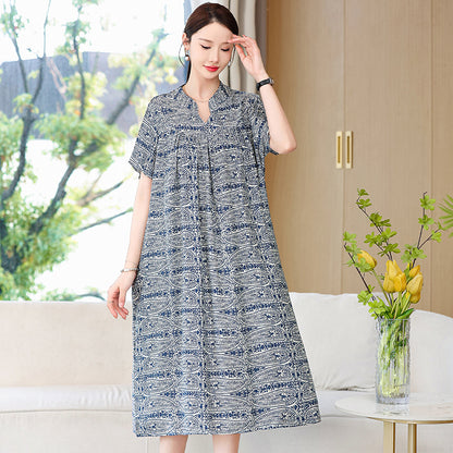 Printed cotton dress
