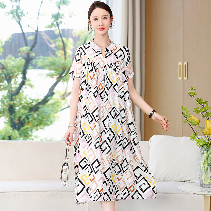 Printed cotton dress