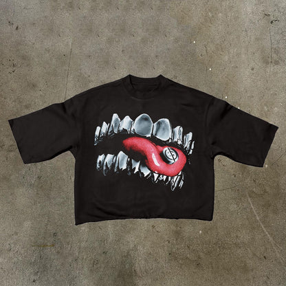 Printed Cotton Short Sleeve T-shirt