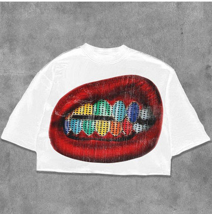 Printed Cotton Short Sleeve T-shirt