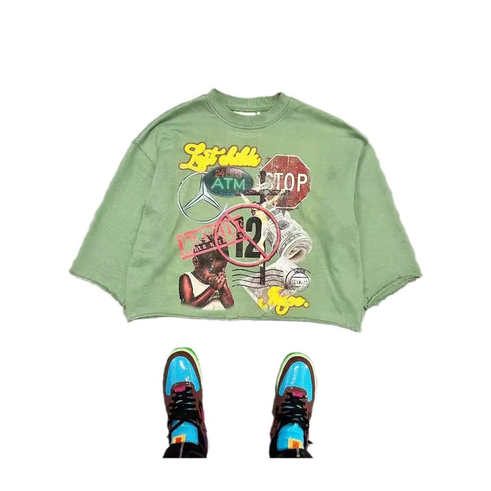 Printed Cotton Short Sleeve T-shirt