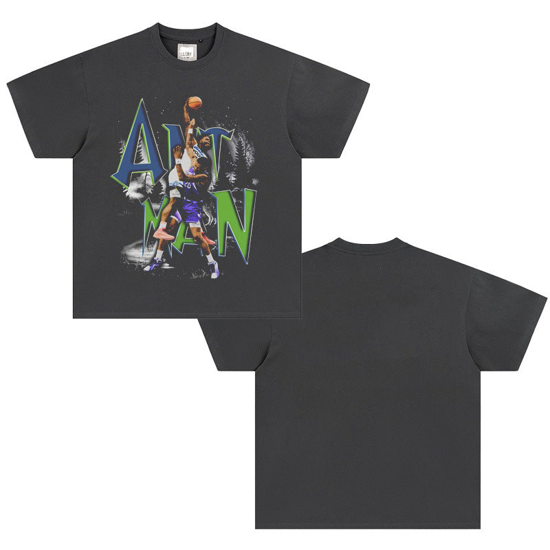 Printed Cotton T-shirt with Character Design