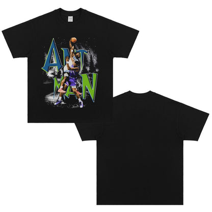 Printed Cotton T-shirt with Character Design